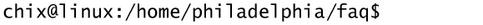 chix@linux:/home/philadelphia/faq$